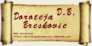 Doroteja Brešković vizit kartica